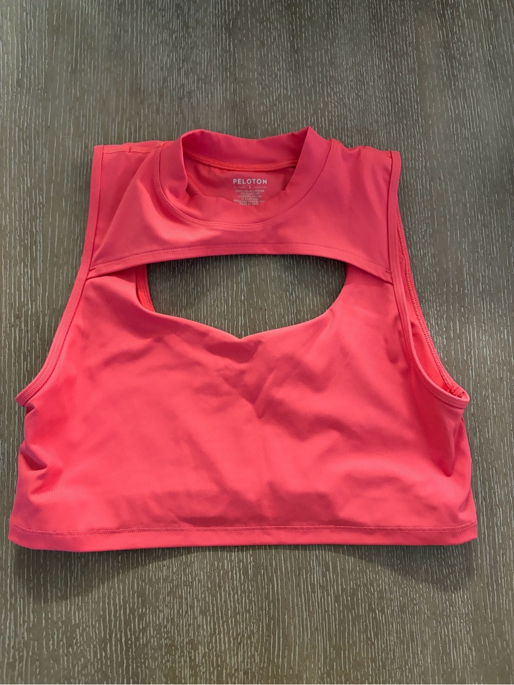 Peloton Pink Front  Crop Bra Top